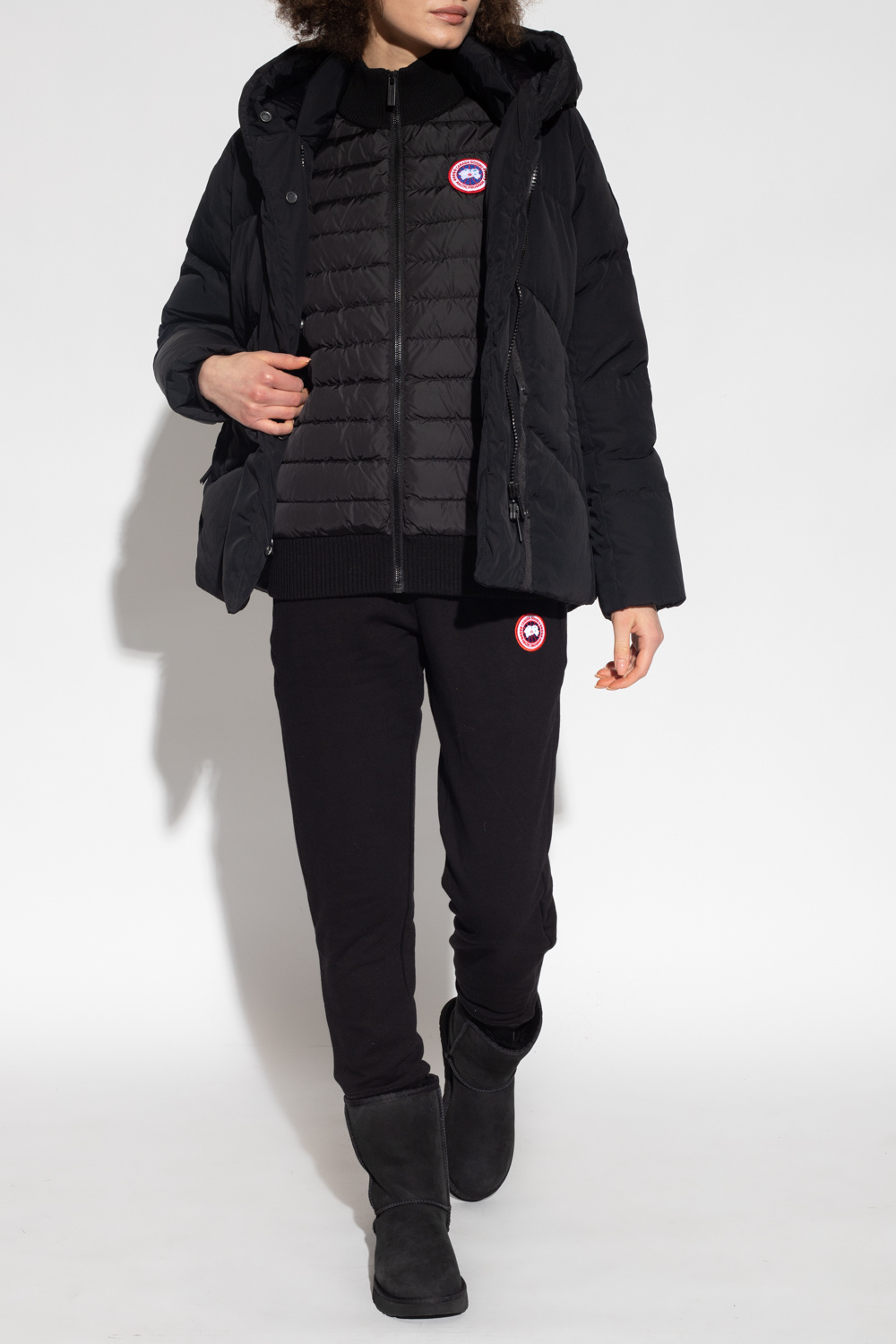 Thom Browne 4 Bar houndstooth wool jacket SchaferandweinerShops Andorra Black Marlow down jacket Canada Goose